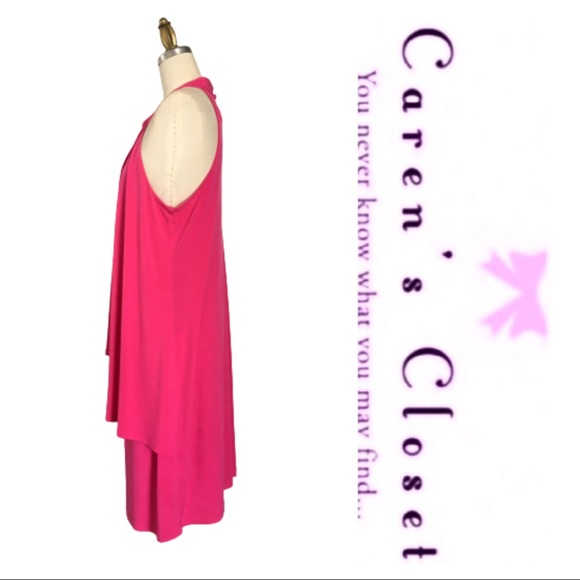 Vince Camuto Pink Crepe Jersey Sleeveless Dress - Picture 7 of 9